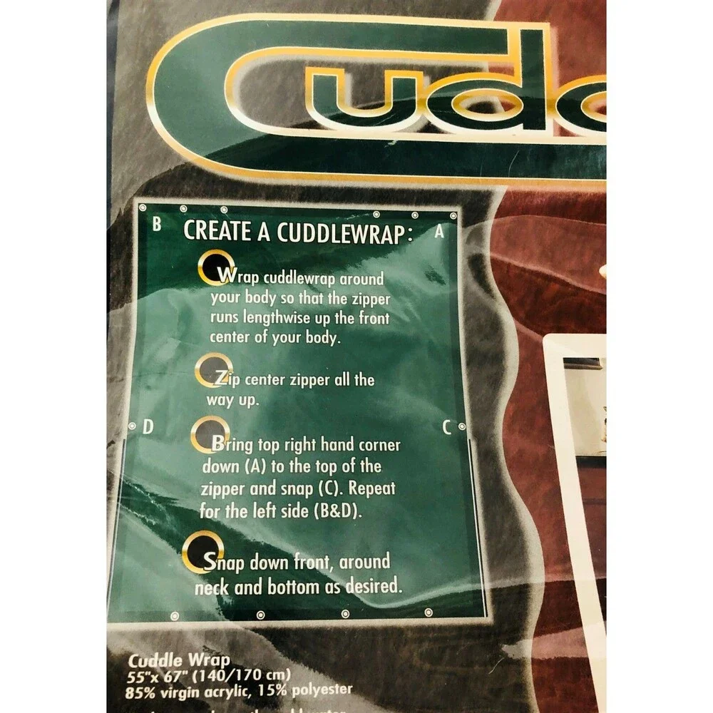 Biederlack Cuddle Wrap Blanket Yuma Southwest Snap Zip Wearable Stadium 55